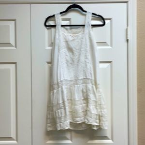 Tunic length eyelet and lace Sundance dress or cover up.